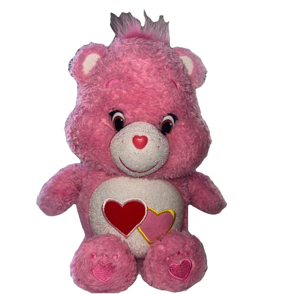 Care Bears Love-A-Lot Bear Pink Plush 14" Pink Heart Tummy Stuffed Toy 2015